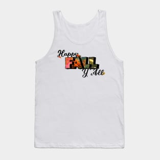 Happy Fall Big Letter Digital Art Tank Top